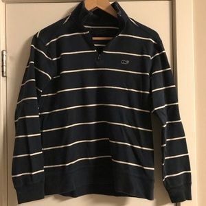 Vineyard Vines 1/4 Zip Striped Cotton Sweater